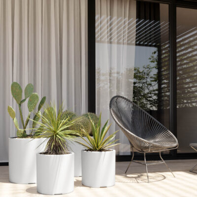 Set De Maceteros Línea Cilindro 30 y 40