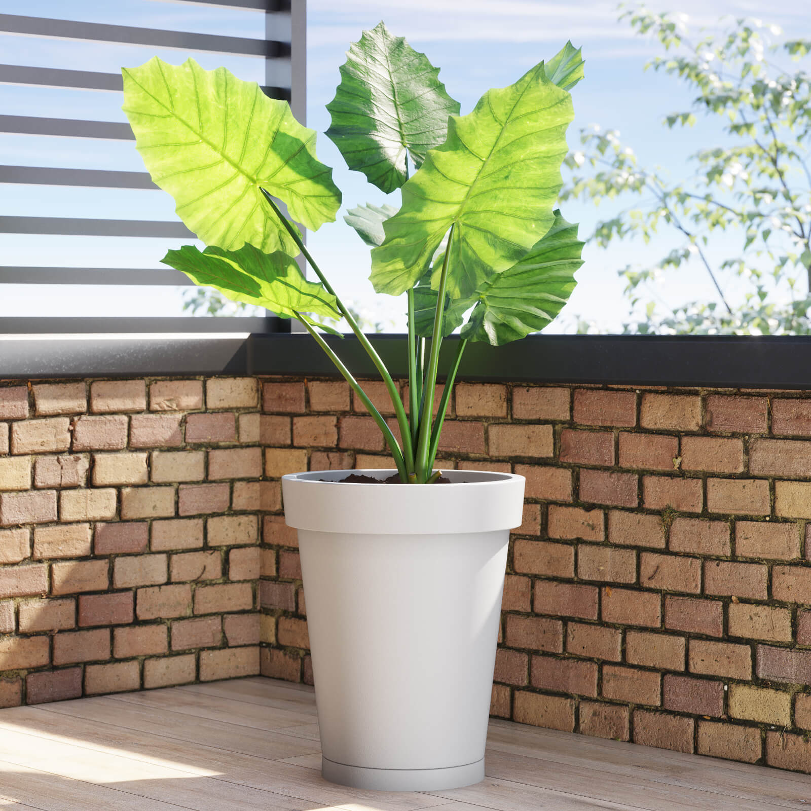 Maceta de plástico Amalfi CLASICA N55 BLANCO 1