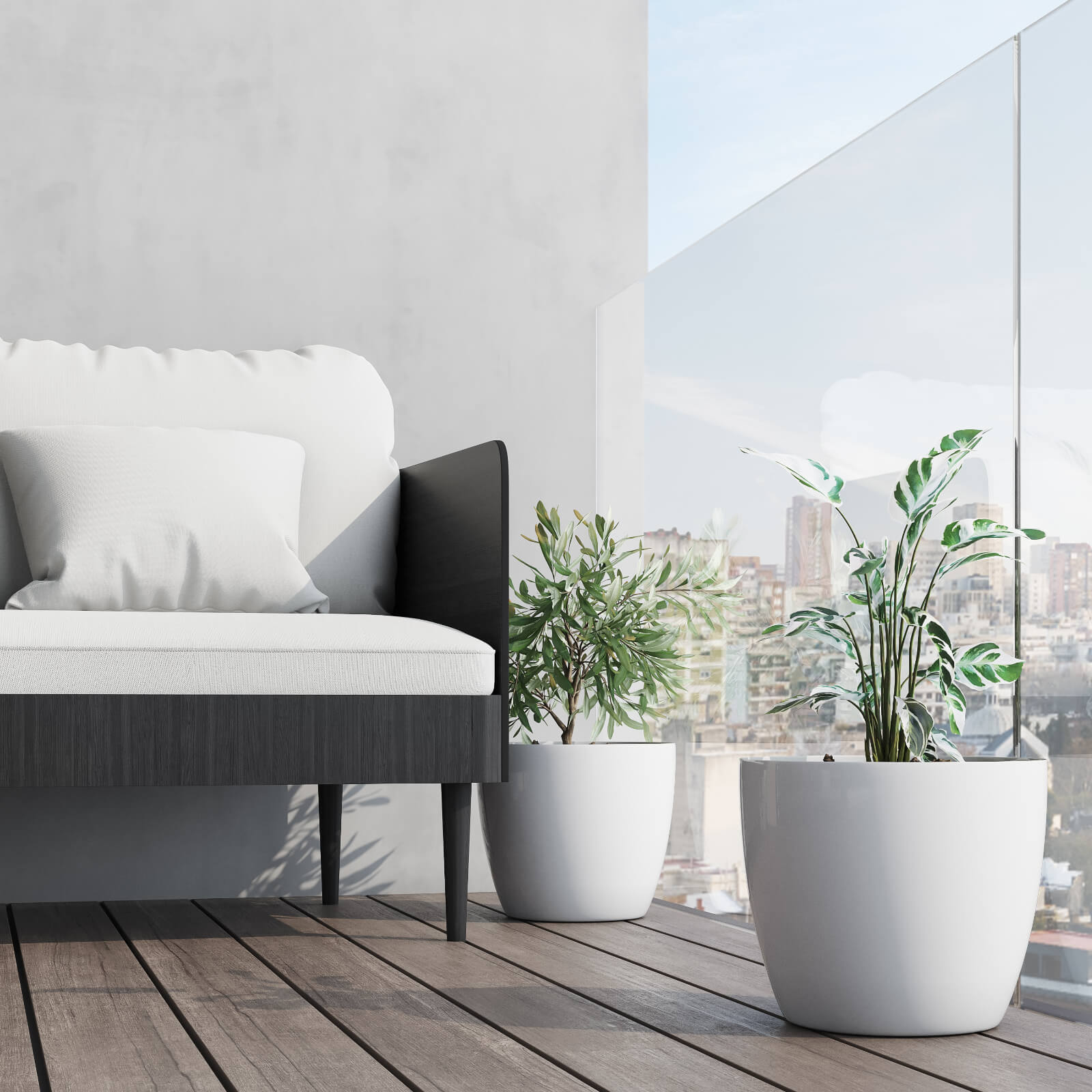 MACETA DE PLASTICO IDEAL SUCULENTAS PREMIUM 27 COLOR BLANCO 1