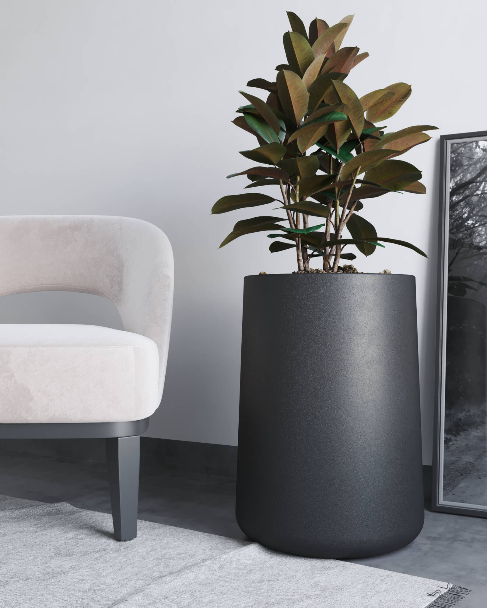 Maceta de plastico Gota 55 color negro 1