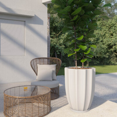 Macetero Loto N75 De 138 Litros Con Plato