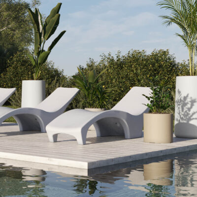 Set de 2 Reposeras Camastro De Plástico Amalfi