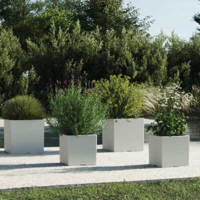 Set De Maceteros Línea Cubo 30x30 Y 40x40